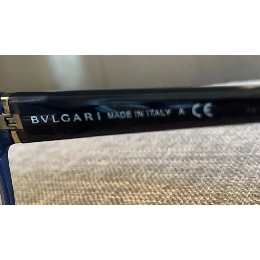Bvlgari‎ Eyeglasses 4106-B-Q 5145 Blue Opal Rhinestones Cat Eye Italy 54[]17 140